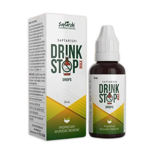 Drink Stop Max Natural Support for Overcoming Addictive Habits | Nasha Mukti Ayurvedic Formula with 16 Herbs | Pack Of 2 (30ml)