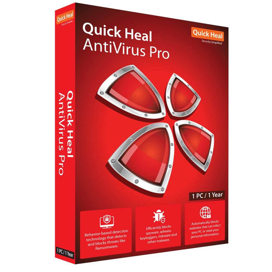 Quick Heal Antivirus Pro Latest Version - 1 PC, 1 Year (Email Delivery )