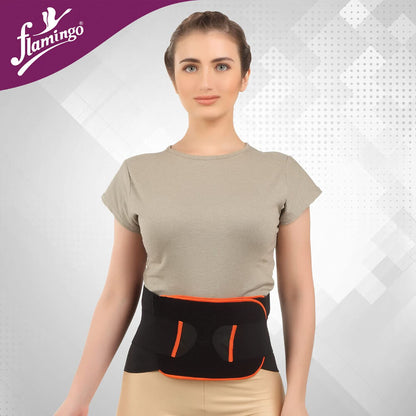 Flamingo Lumbar Support Waist Belt for Back Pain Relief | Belt for Back Support | Belt with Adjustable Straps | Back Brace for Men and Women