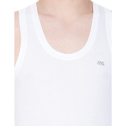 Lux Cozi Men's Cotton Vest, White (Pack of 3)