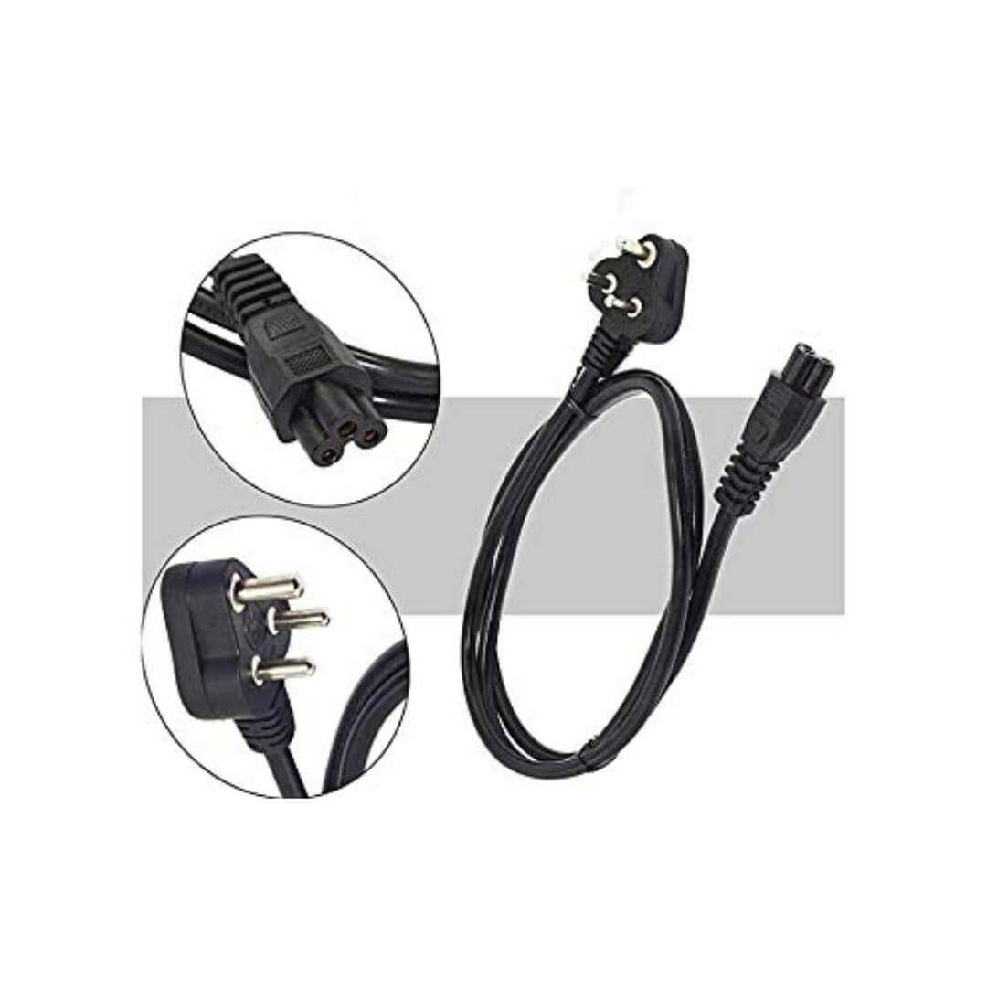 3 Pin Heavy Laptop Power Cable Universal Replacement for Laptop Charger Adapter Power Cord for Laptop - (1.5 M, Black)