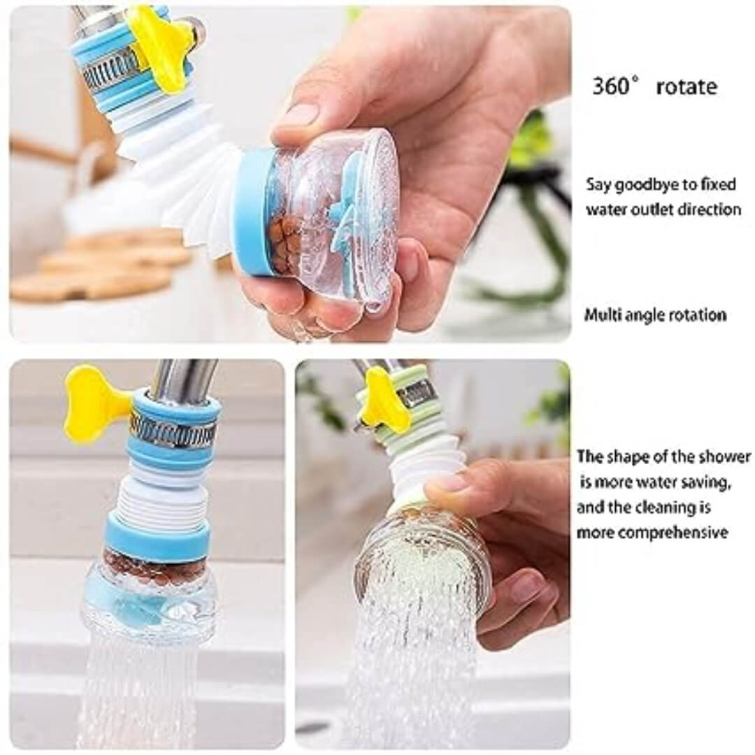 Adjustable 360 Degree Water Filter,Tap Water Saving Faucet Valve Splas –