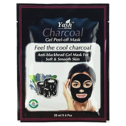 Herbal Charcoal Gel Pack OF 12, Peel Off Mask|Deep skin cleansing Mask For Men And Women To Remove Acne , blackheads ( 25 ml )