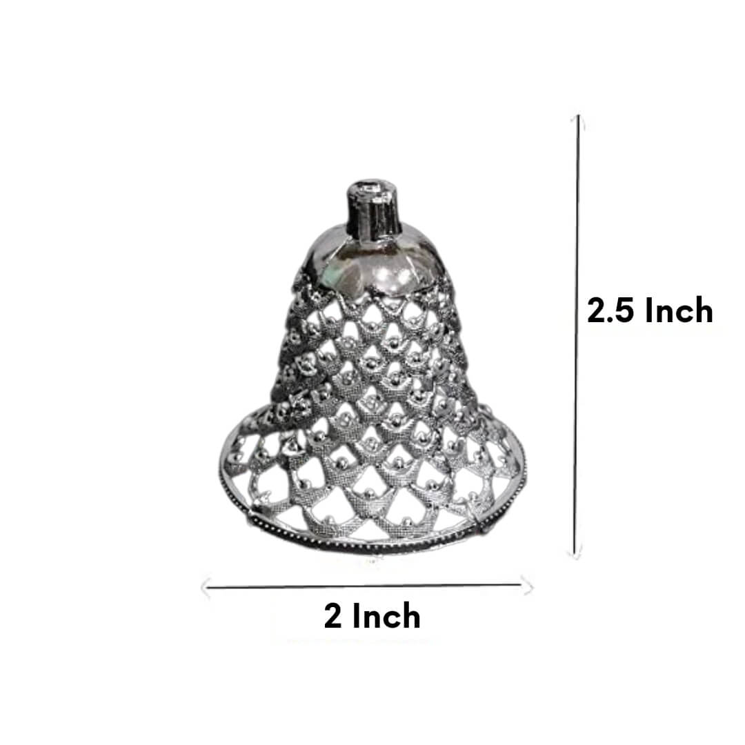 Decorative Silver Bell Strings/ladi/torans/Wall Hanging 3ft Toran for Home Decoration Items Crafts/Decoration/Festive Decor (6 Pcs) (2 Inch)