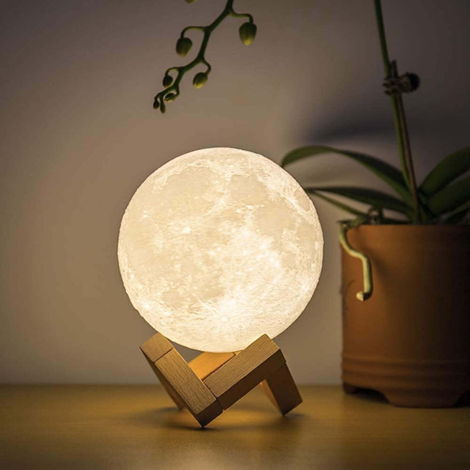 Moon Lamp 3D 7 Color Changing with Stand Moon Night Rechargeable