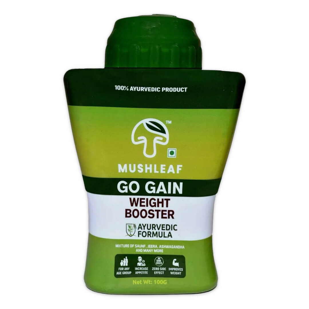 Mushleaf Go Gain 100 Gram Weight Gain Powder – Ayurvedic Blend for Men & Women (Pack of 1)