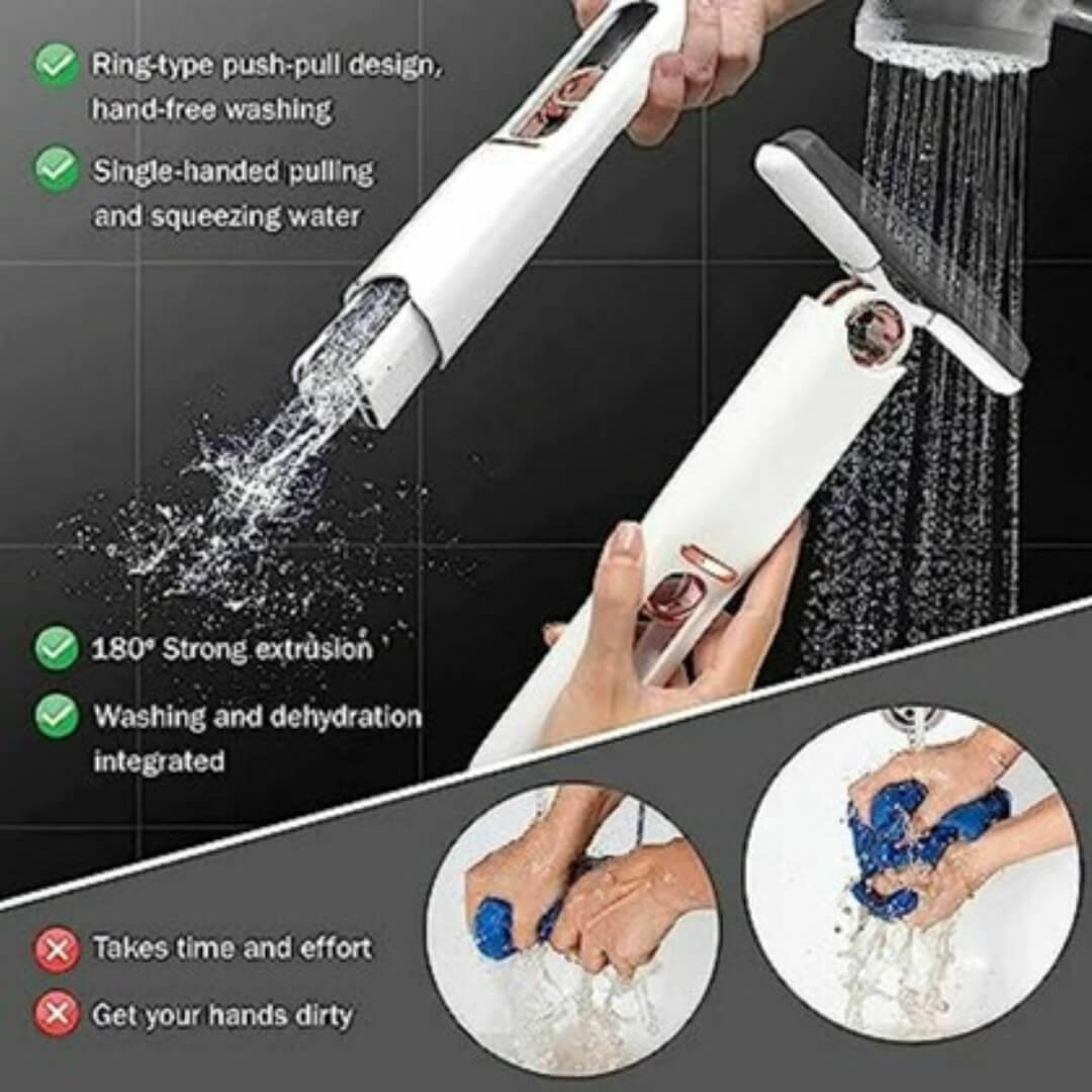 New Mini Mop Self Squeezing Sponge Mop for Home,Kitchen, Floor,Car Glass Short Handle Cleaning | Cleaning Easy With Short Hand Held Mini Portable Mop