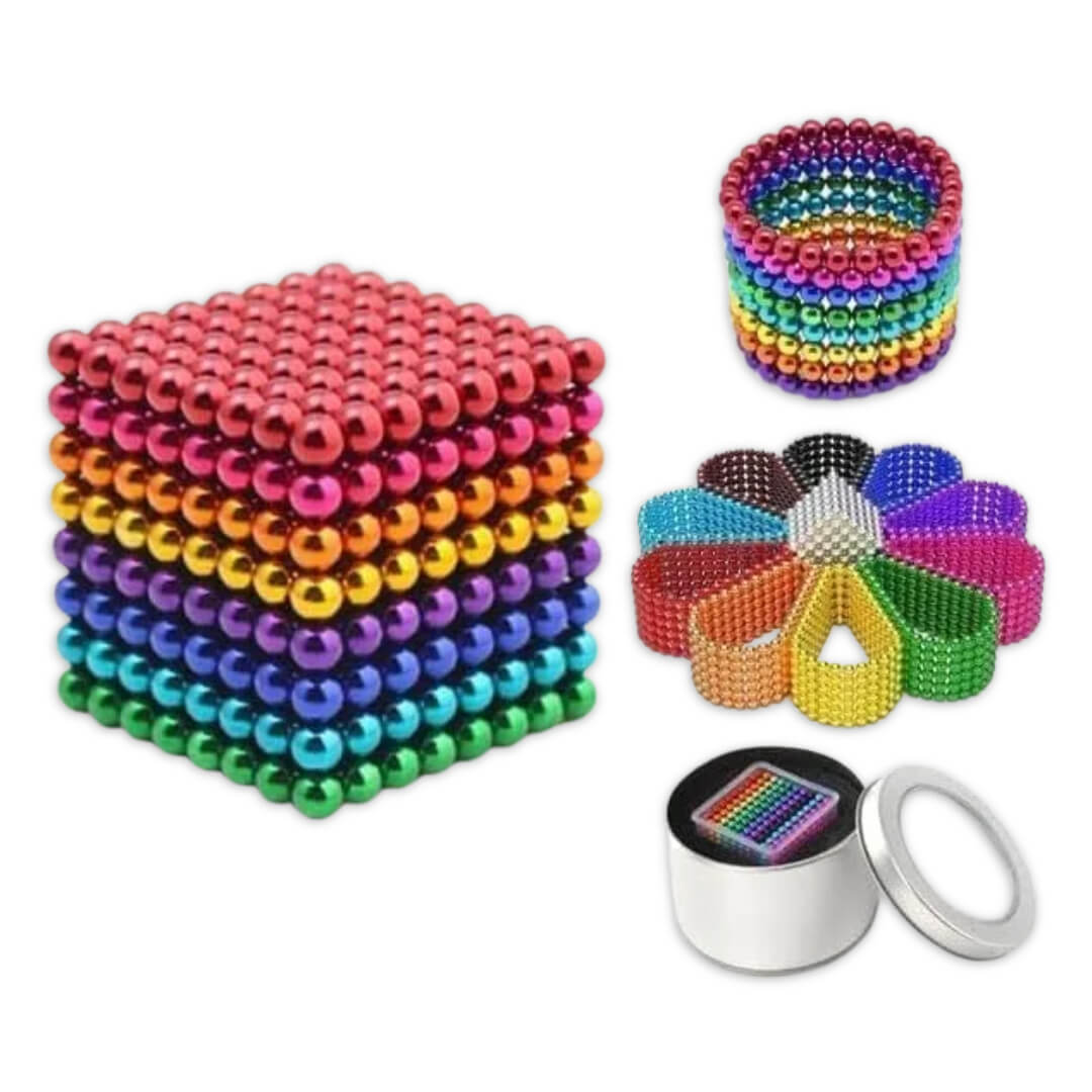 नई ट्रेंडिंग शक्तिशाली 216 पीसी मैग्नेटिक बॉल्स 6X6 क्यूब 6 रंगों की 5 मिमी बॉल्स, बच्चों के लिए तनाव से राहत देने वाली मैग्नेटिक बॉल्स