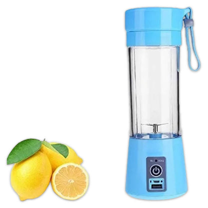 Portable Blender Juicer Grinder Mixer with Blade for Smoothies and Shakes with 4 Blades USB Rechargeable Juicer For Home, Travel, Gym and Office