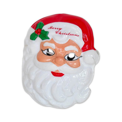 Santa Claus Face (Pack Of 10) Party face Mask for Christmas Party Celebration Thin Plastic Santa mask For Kids