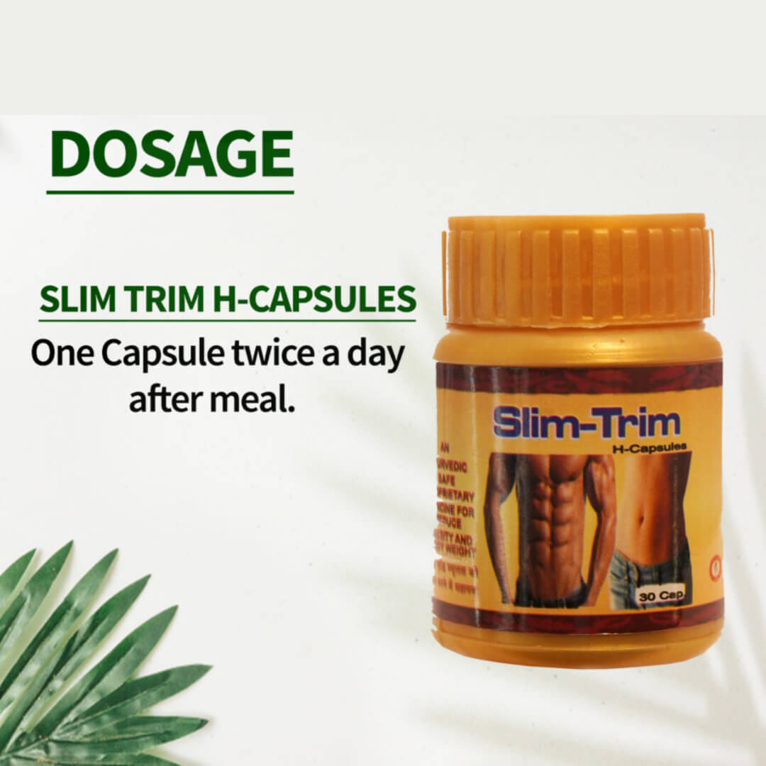 Slim Trim H Capsule Ayurvedic Capsules for Scientific Weight Management | For Men & Women | 60 Capsules Weight Loss, Burn Fat