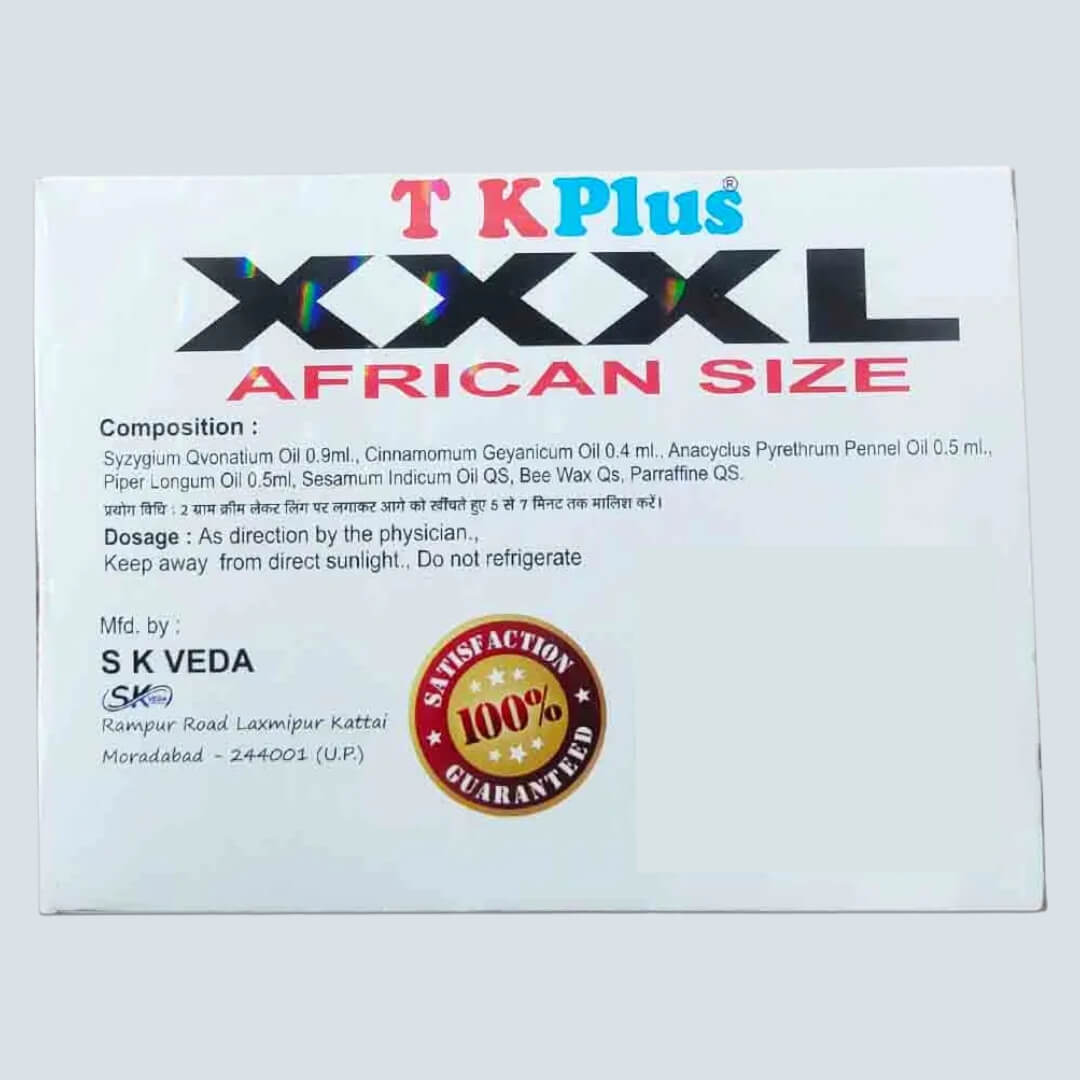 TK Plus XXXL अफ्रीकन साइज़ क्रीम पुरुषों के लिए (25 ग्राम) 