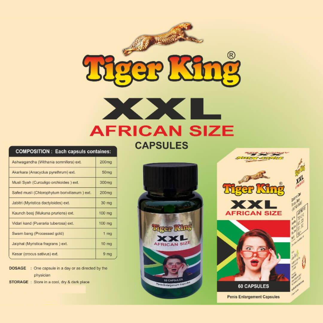 Tiger king XXL African Size Ayurvedic Capsules Premium Ayurvedic Supplement | For Men,  (60Caps)