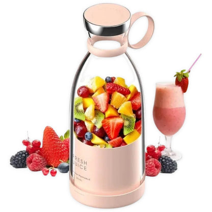 Wireless Personal Mini Size Juicer Bottle Blender for Smoothies and Shakes with 4 Blades  USB Rechargeable Juicer For Home, Travel, Gym and Office