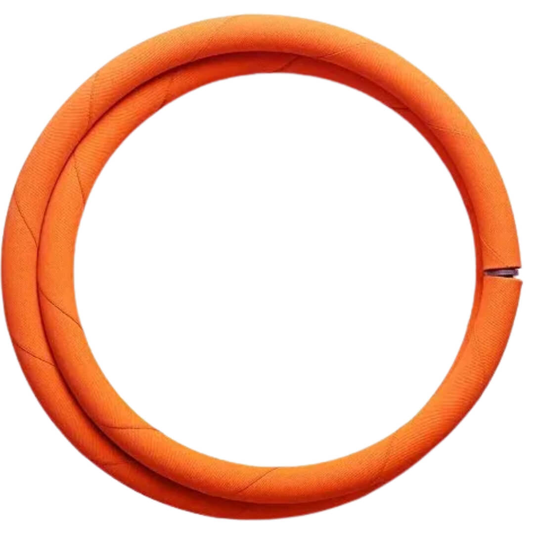 LPG Hose Pipe | 5 Layer Coating Gas Pipe - 1.5 Meter - ISI Certified - 100 Percent Flame Resistant | Made with Reinforced Steel (Orange)