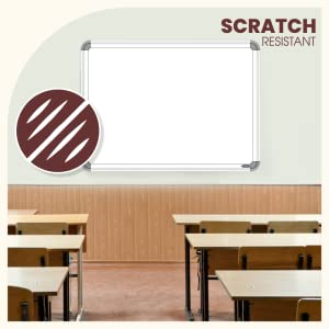 Double Sided (1.5x2Feet) White Board and Chalk Board, Both Side Writing Boards, one Side White Marker and Reverse Side Chalk Board Surface 2x1.5 feet