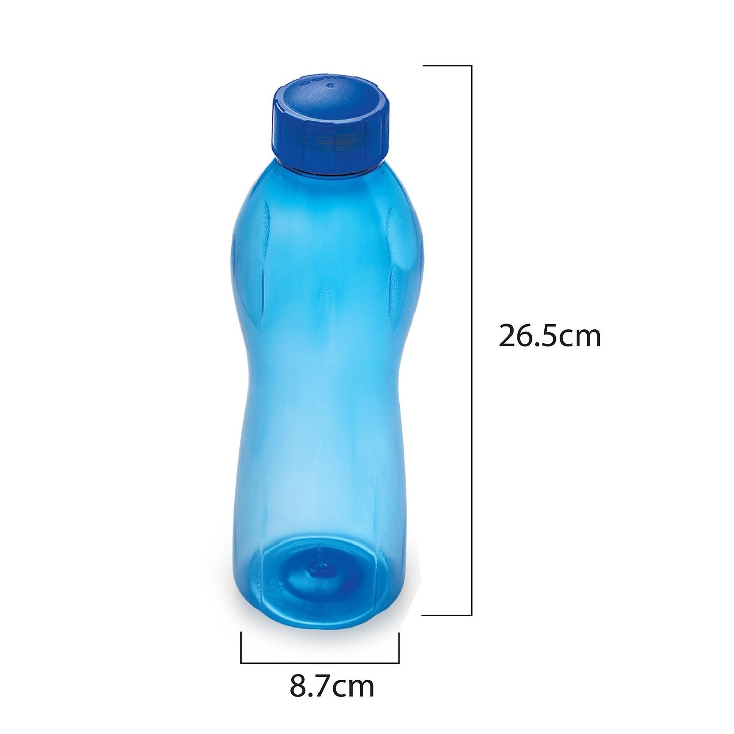 PET Bottle Set, 1 Litre, Set of 6, Blue