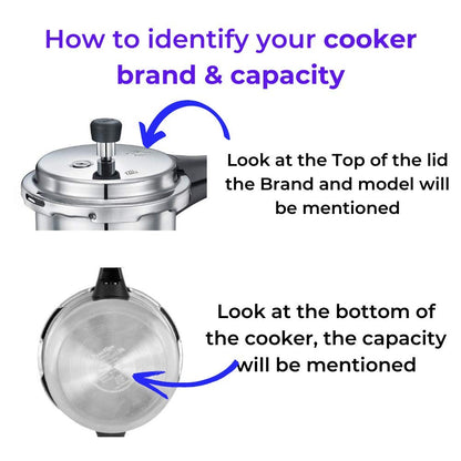 Pressure Cooker Gasket Ring for Outer Lid | Pressure Cooker Rubber | For 2, 3, 5 and 7 Ltr Cookers | Cooker Parts 1 Pcs | Black