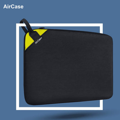 AirCase Premium Laptop/MacBook Sleeve Pouch with Top Handle Fits Upto 15.6" Laptop, Padded, Light Weight, Wrinkle Free Neoprene Case Cover (Black)