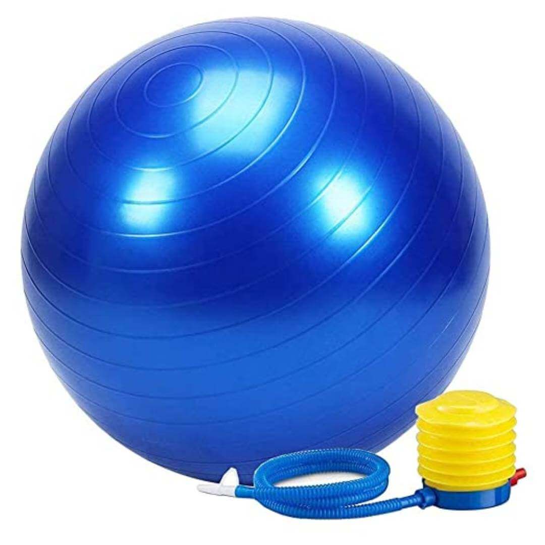 Anti-Burst Exercise Gym Ball with Pump, Heavy Duty Fitness Yoga Ball, Extra Thick Swiss Birthing Ball, Extra Thick Fitness Ball with Air Pump
