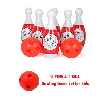 Bowling Game for Kids Toy with 6 Big Pin and 2 Big Ball | Indoor and Outdoor Fun Activity Toy Game Fun Learning Toy Game (Set of 1)