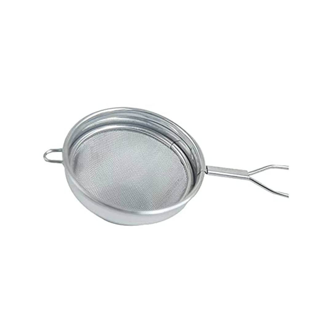 Stainless Steel Tea Strainer Chai Chahni for Kitchen Strong Net Jali Mesh Sieve Filter Multipurpose Silver Color(Pack of 1)