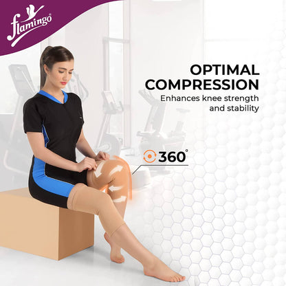 Flamingo Premium Knee Cap Support Brace for Knee Pain,Gym Workout, Running, Arthritis | Joint Pain Relief | Heal Sports Injury and Reduce Inflammation