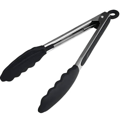 Silicon Food Cooking Tongs |Stainless Steel Kitchen Silicon Tong Turner for BBQ Grilling
