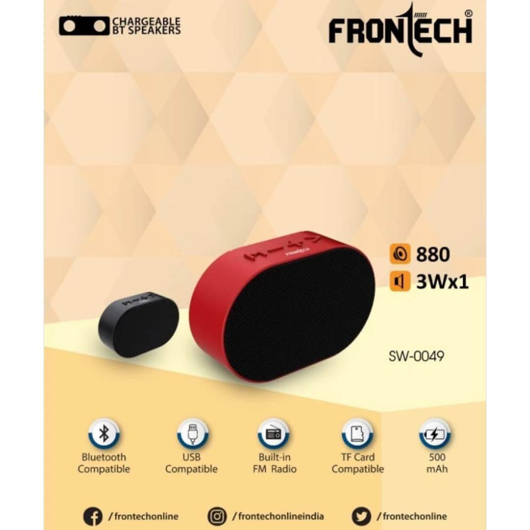 Frontech SW-0049 Multimedia Speaker 3.7 W Bluetooth Speaker 5.1 Channel Powered and Volume Control Multimedia Speaker for PC and Laptop  (Black/Red)
