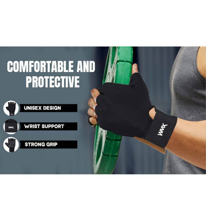 Gym Gloves For Men & Women, Pro-Elite Gloves For Gym Workout & Cycling Gloves , Neoprene Gym Gloves With Wrist Support & Non-Slip Gym Hand Grip,1 Pair