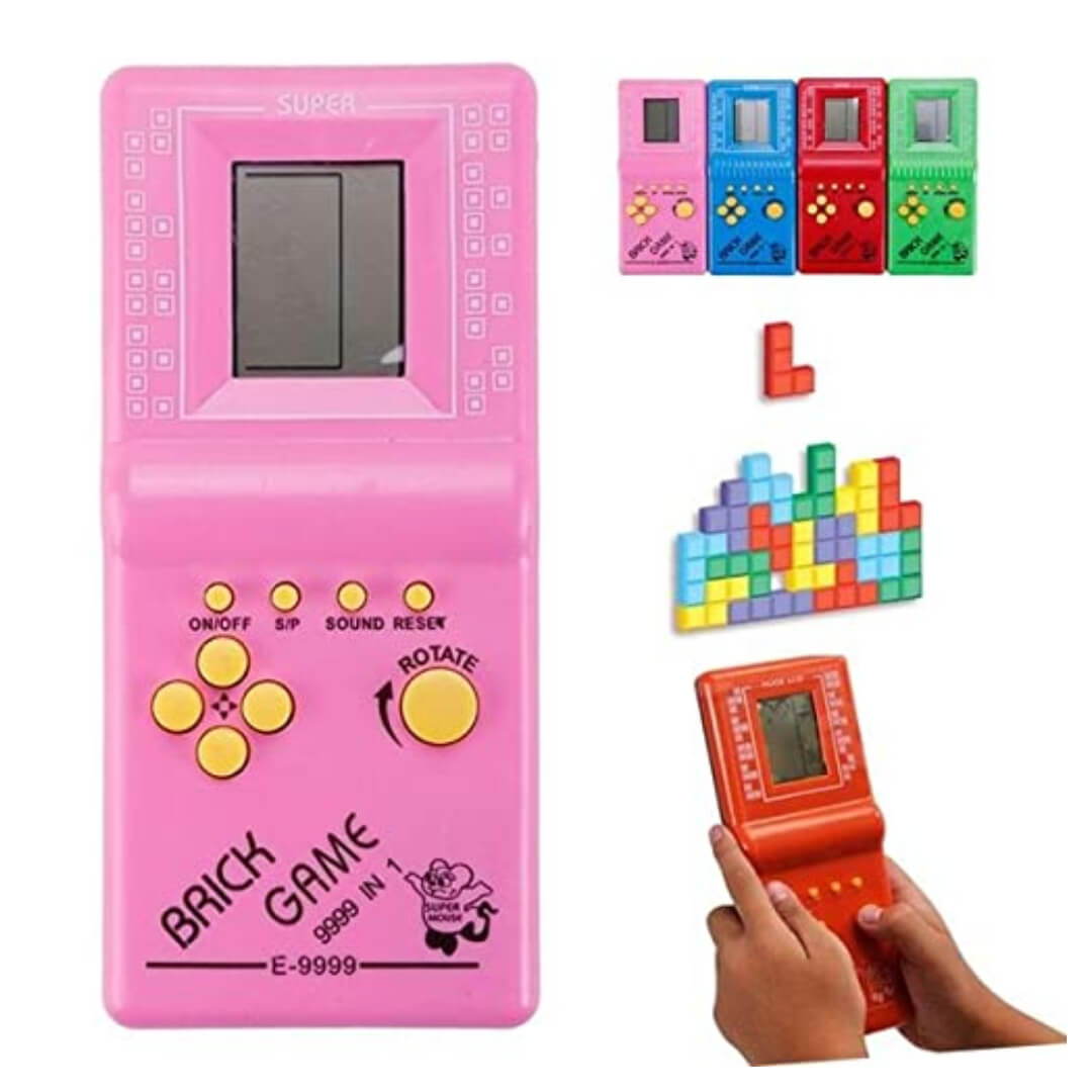 Hand Operated Video Games for Kids Play, Birthday Return Gift, Portable Indoor and Outdoor Brick Game
