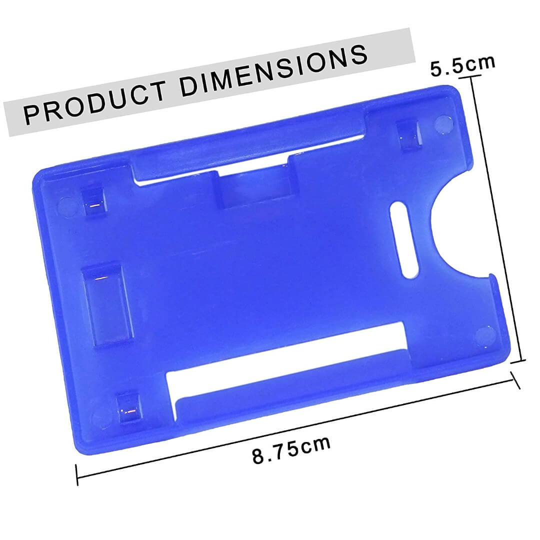 Heavy Duty Retractable Badge Holder with Waterproof Zip Lock Vertical ID Card Holders for Office ID Cards (Blue) 1Set