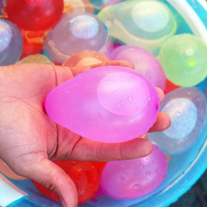होली 500 पानी के गुब्बारे बच्चों और वयस्कों के लिए आउटडोर मज़ा, रबर पानी के गुब्बारे, स्विमिंग पूल गेम, फाइट गेम्स, समर स्प्लैश फन (500 पीस) मल्टीकलर
