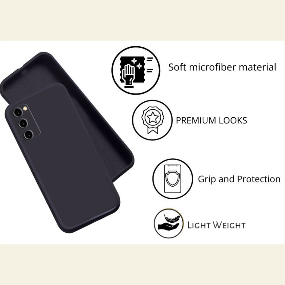 Premium Black Soft Silicon Back Cover For All Types of Mobiles Phone 01 Pcs.
