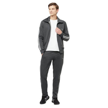 Men's Regular Fit Solid Fleece Tracksuit | Sports, Gym, Night Wear Tracksuit (Black)