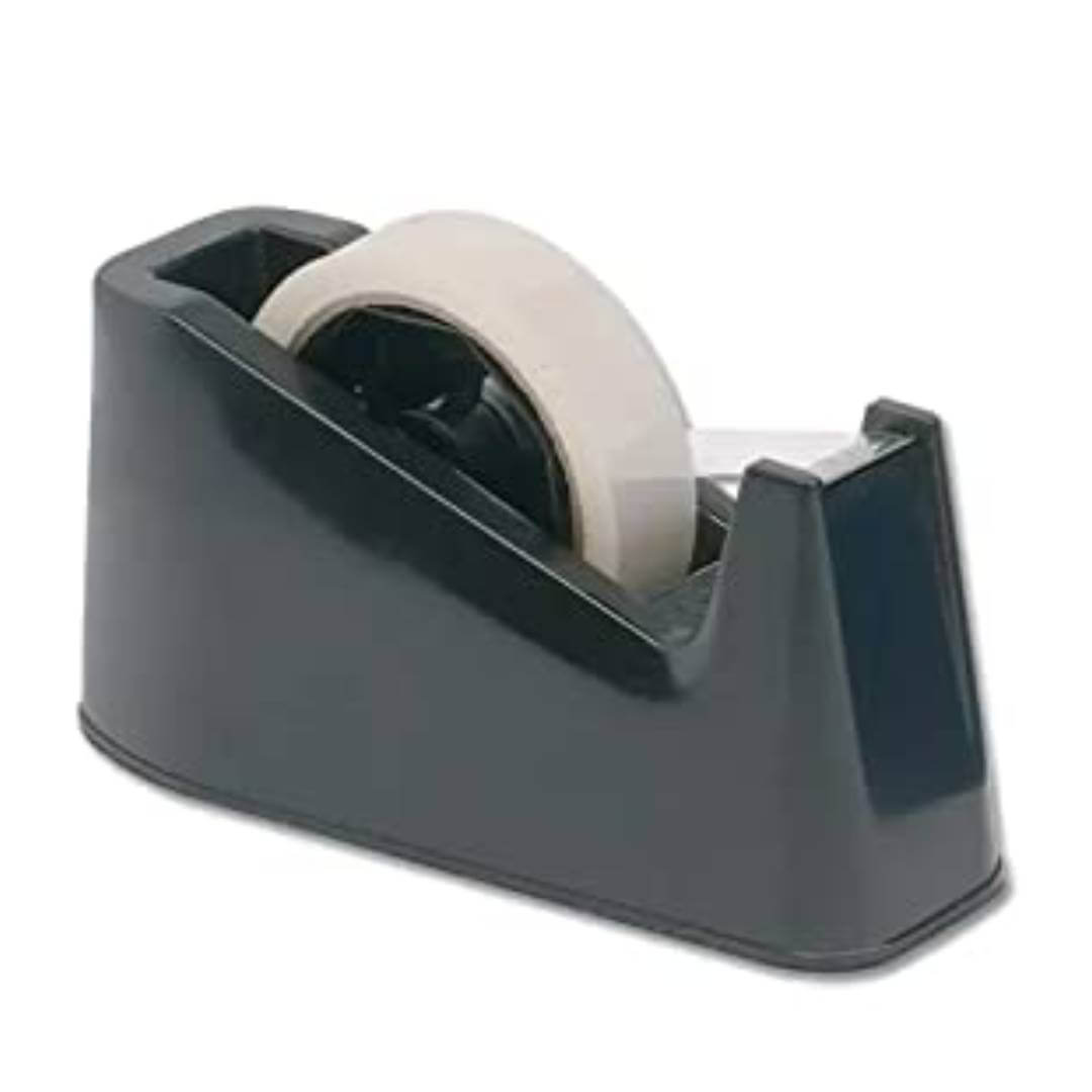 Hand Operated Plastic Manual Tape Dispenser (1 inch) with Stainless Steel Blade (Assorted Colour) for office and home