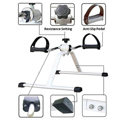 Pedal Exercise Mini Cycle AID with Adjustable Resistance | Abs Thighs Care Pedal Exercise Cycle for Men and Women