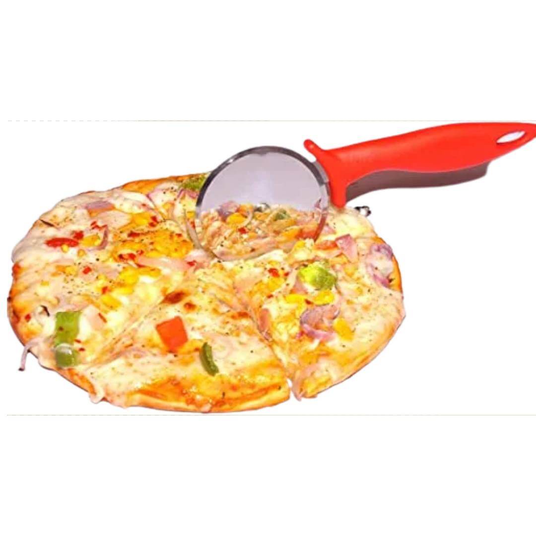 Pizza Cutter | 7cm - 2 3/4 inch Blade | Pastry, Sandwich, Burger Cutter | Stainless Steel | Cycle Cutter | with Plastic Handle