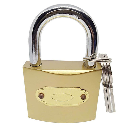 Stainless Steel Imported Brass, Mini Lock , Pressing Lock 75mm ,Locks with 3 keys for Main door,shutter's, Godown, House Doors gate's Store Gates