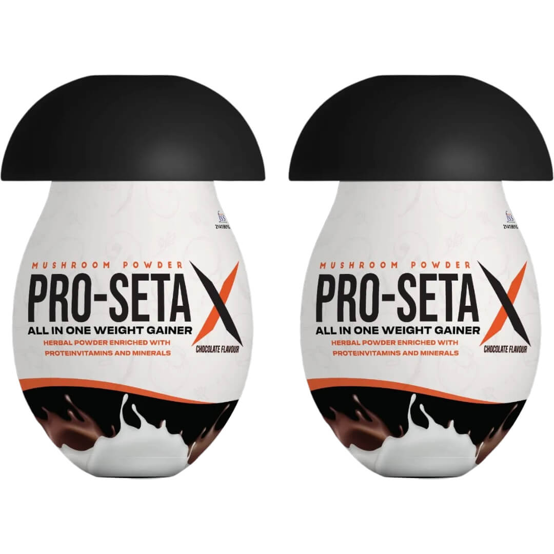 Pro Seta X Chocolate Falvour Mushroom Powder, Ayurvedic Mushroom Powder For Weight Gain, Protein Mushroom Powder For Unisex, (100g)