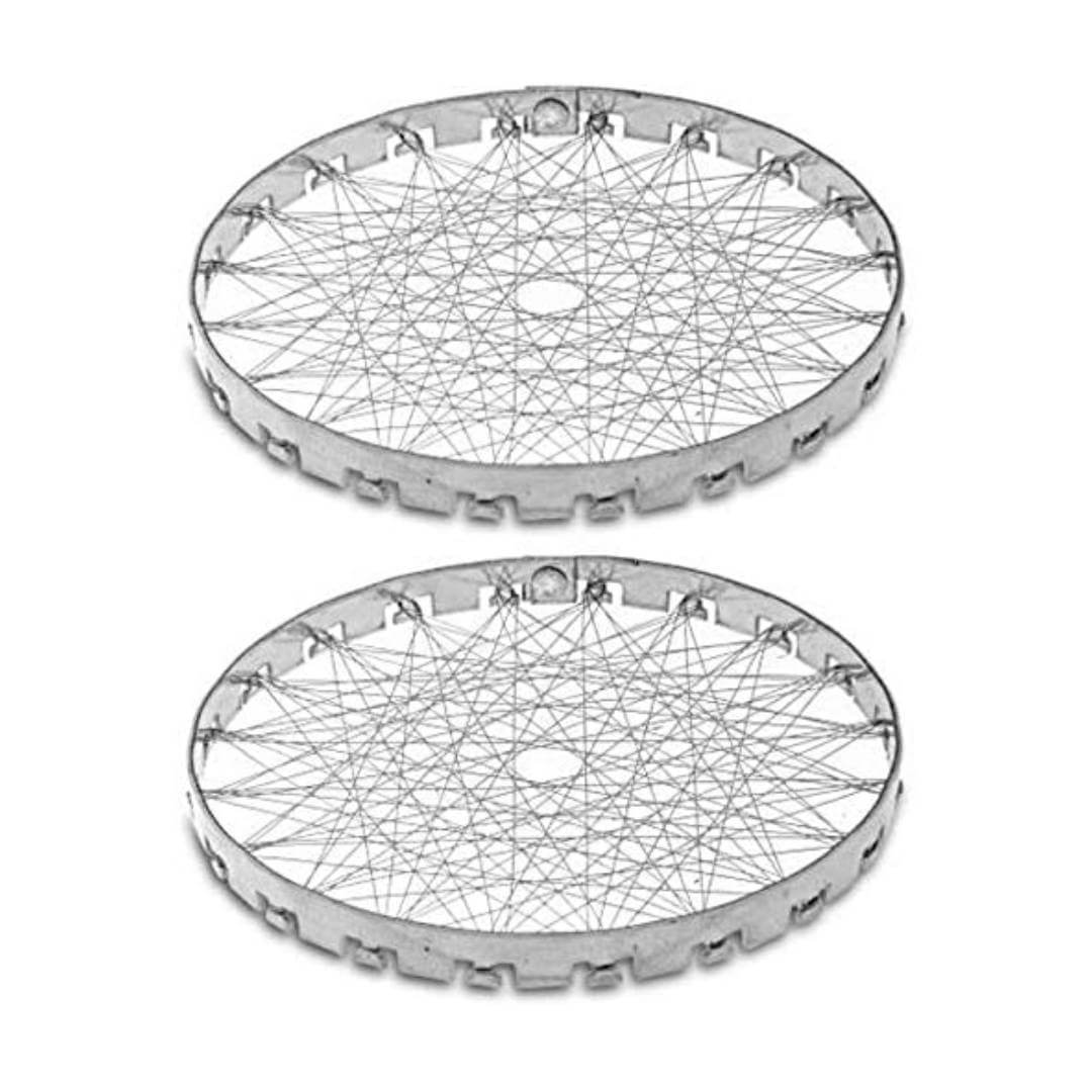 Stainless Steel Chota Tandoor Jali for Gas, Rasoi Roaster Grill (Silver)-Pack of 2