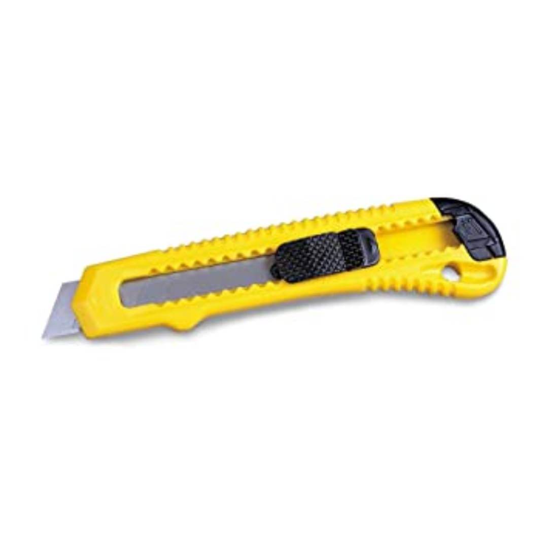 Blade Cutter 18mm Steel Snap-Off Retractable Box Cutters, Utility Cutter, Sharp Cartons Cardboard Cutter ,Smooth Mechanism Perfect for Office and Home