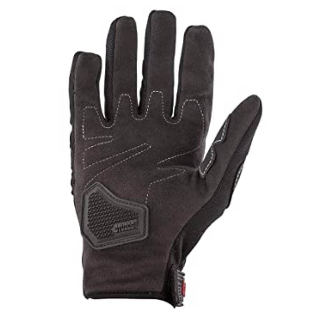 Studds Driving Gloves Full Finger Bike Riding Gloves with Touch Screen Sensitivity at Thumb and Index Finger, Protective Off-Road Motorbike Racing Gloves (Black, 1 Pair)