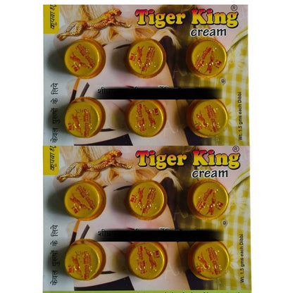 Tigerking Ayurvedic Cream | Skin Friendly, Cream Based Massage Cream l Pack of 6 Cream For Men  (Yellow , 6 x 1.5 g)