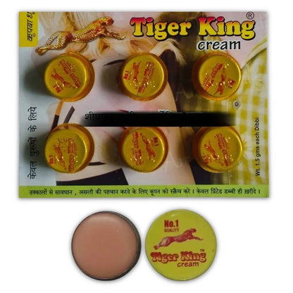 Tigerking Ayurvedic Cream | Skin Friendly, Cream Based Massage Cream l Pack of 6 Cream For Men  (Yellow , 6 x 1.5 g)