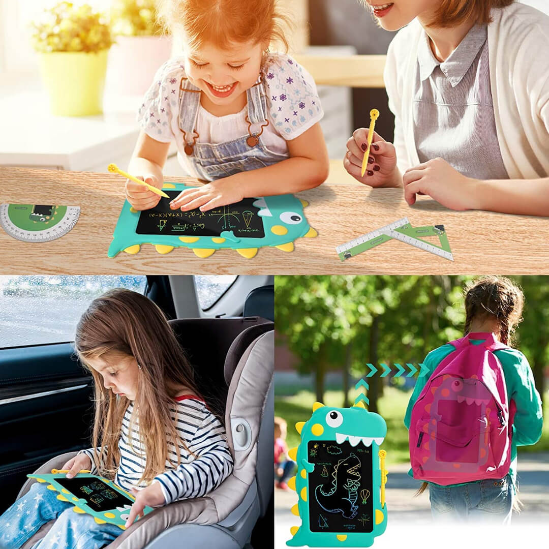 Dinosaur Design राइटिंग टैबलेट बच्चों के लिए, बच्चों के लिए 8.5 इंच LCD टैब ड्राइंग पैड डूडल बोर्ड स्क्रिबल और प्ले और गिफ्ट एजुकेशन लर्निंग टॉय