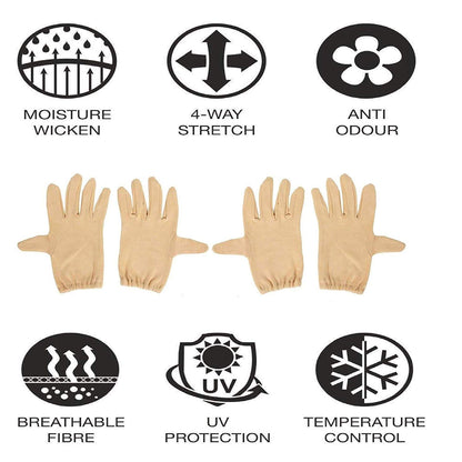 Men's & Women's Hand Gloves For Protection From Sun Burn/Heat/Pollution (Skin Colour, Free Size) Set of 1 Pairs