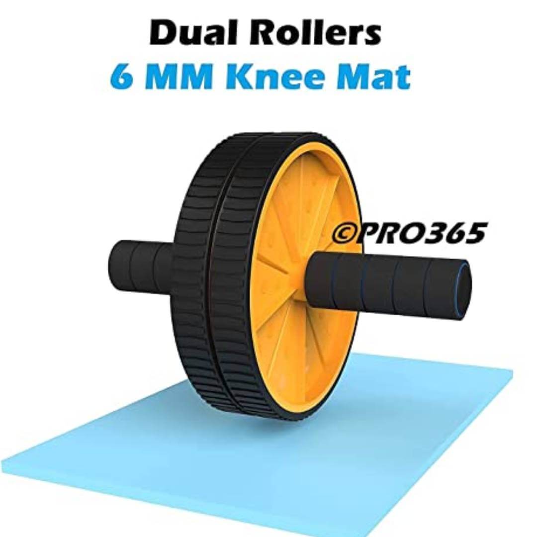 Ab Wheel Roller gym equipment with Knee pad and Bag for Men and Women, –