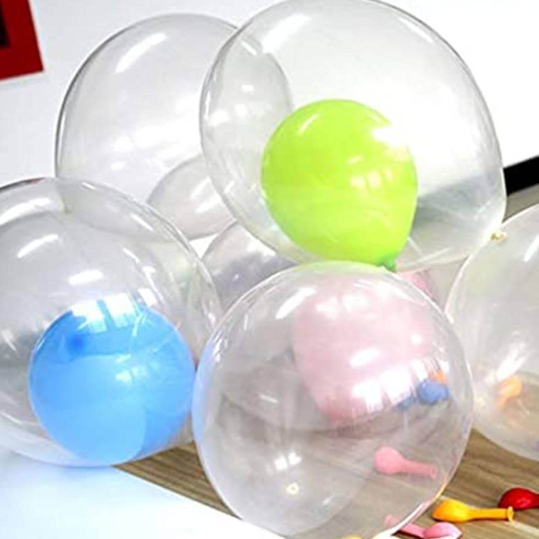 पार्टी सजावट के लिए क्लियर लेटेक्स गुब्बारे पारदर्शी गुब्बारा, जन्मदिन बेबी शावर शादी की सालगिरह पार्टी सजावट, 1 का पैक, (10 गुब्बारे))