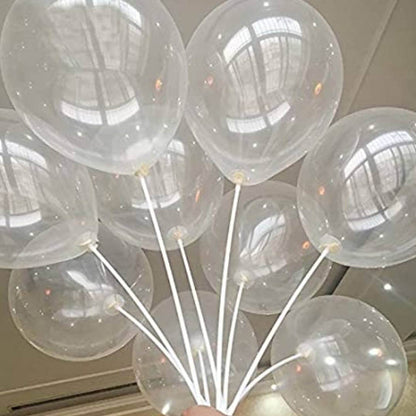 Clear Latex Balloons Transparent Balloon for Party Decoration, Birthday Baby Shower Wedding Anniversary Party Decoration, Pack of 1, (10 Baloons))